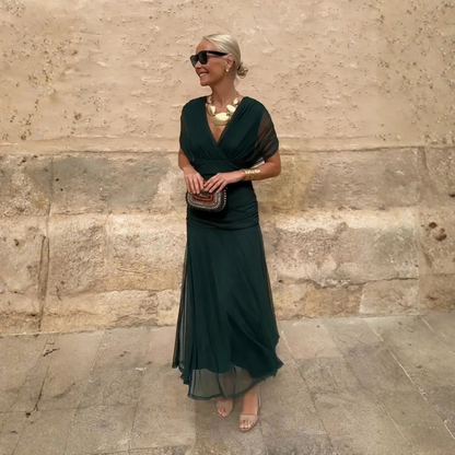 Louise | Vestido Maxi de Fiesta Elegante con Escote en V
