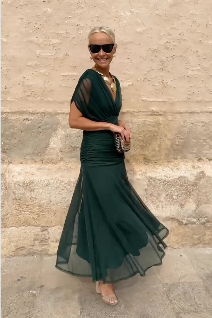 Louise | Vestido Maxi de Fiesta Elegante con Escote en V